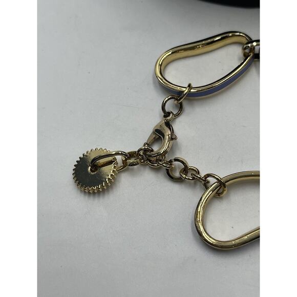 MIGNONNE GAVIGAN Lilac Enamel Gold Plated NEALE Chain Link Necklace - Picture 8 of 8